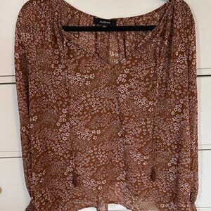 Brown Floral Women's Top